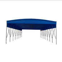 Abri de stockage en PVC, Tente d'entrepôt 20x40, Abri à double treillis, Dôme de stockage en PVC