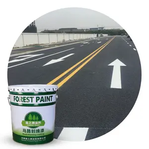 中国制造商森林标准价格防紫外线水性丙烯酸树脂地坪漆涂料彩色道路标线涂料