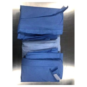 Camici chirurgici medici monouso di alta qualità per l'esame clinico camice <span class=keywords><strong>chirurgico</strong></span> rinforzato sterile SMS 45gsm dell'ospedale - Product Image 6