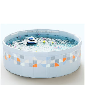 <span class=keywords><strong>Piscine</strong></span> portable d'extérieur pour enfants avec <span class=keywords><strong>bac</strong></span> à <span class=keywords><strong>sable</strong></span> et clôture, <span class=keywords><strong>piscine</strong></span> ronde multifonctionnelle - Product Image 4