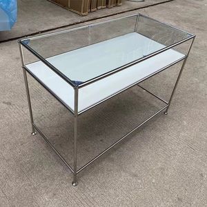 High-End Single <b>Nail</b> Art <b>Table</b> Modern Light Luxury Design with Chair Set Made of Stainless Steel Frame - Product Image 5