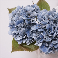 Bunga Hydrangea Latex Sentuhan Nyata Berkualitas Tinggi Warna Vintage Buatan Besar untuk Dekorasi Pesta Pernikahan Bunga Ungu