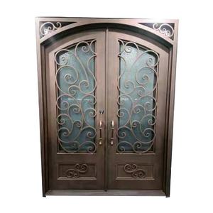 El último estilo de puerta de vidrio de hierro forjado para la rotura térmica de la casa - Product Image 2