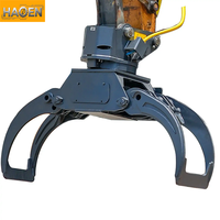 Accessoire d'excavatrice, grappin hydraulique pour bois, grappin rotatif en acier, pince de préhension, engrenage, 15 tonnes, ouverture de mâchoire de 1800 mm