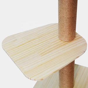 GMTPET <span class=keywords><strong>Arbre</strong></span> <span class=keywords><strong>à</strong></span> <span class=keywords><strong>chat</strong></span> classique moderne de luxe <span class=keywords><strong>à</strong></span> 4 niveaux, écologique, avec griffoir <span class=keywords><strong>XL</strong></span>, <span class=keywords><strong>hamac</strong></span>, jouet, en sisal, bois et carton, du sol au plafond - Product Image 3