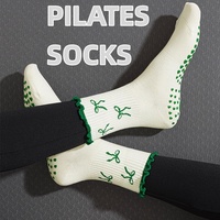 Calcetines Antideslizantes para Pilates y Yoga con Logotipo Personalizado, Transpirables, Elásticos, Antideslizantes, para Barre Dance, Gimnasio, Fitness, para Mujer