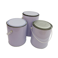 Vente en gros de boîtes de peinture métalliques rondes vides personnalisées 1L 2L avec couvercle à levier pour importateurs - Emballage métallique