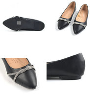Casual Femmes Slip-On Singles Chaussures Semelle Souple Fond Plat Pointu Peu Profonde PU Léger Traitement Personnalisé Automne Été