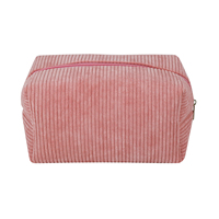 Organisateur de couches en velours côtelé rose Sac à couches et petite pochette