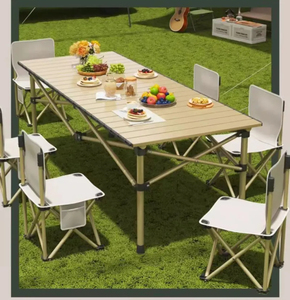 Mesa y Sillas Plegables <span class=keywords><strong>para</strong></span> Acampar y Hacer Picnic al Aire Libre - Product Image 3