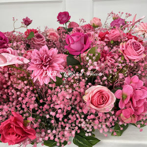 Guirnalda de flores con decoración de flores de paniculata rosa, decoración colgante para el hogar, días festivos, bodas, corona de flores. - Product Image 5