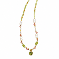 Collier à perles superposées en pierre naturelle de style vintage français pour femmes, accessoires de mode, fournisseur en gros
