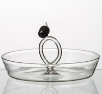 Assiette de fruits en verre de cuisine transparente personnalisée en gros plats de bonbons en verre pour la fête de mariage