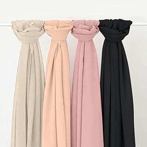 Foulard Cachecol <span class=keywords><strong>Hijab</strong></span> Fornecedor Atacado Soft Touch Voile Mulheres Muçulmanas Cachecol Chiffon Outono Personalizado para Mulheres Elegante Muçulmano 10pcs - Product Image 2