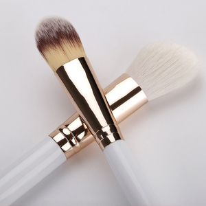 Juego de 10 brochas de maquillaje con gran descuento, herramientas de belleza, brochas <span class=keywords><strong>profesionales</strong></span> con logotipo personalizado, base de pelo de cabra, juego de brochas de maquillaje - Product Image 6