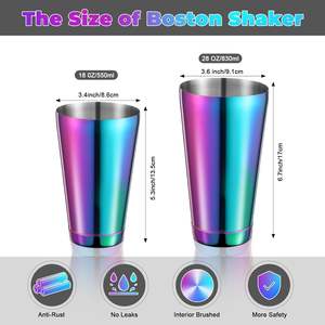Juego de Coctelera Boston de Acero Inoxidable con Logotipo Personalizado, Innovador y a Buen Precio - Product Image 2