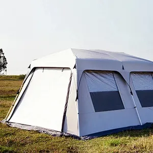 2023大型家庭小屋帐篷防水野餐野营帐篷，带可拆卸雨蝇