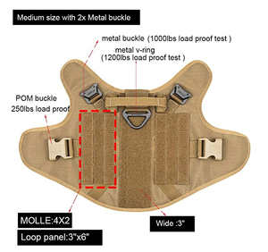 カスタムK9ワーキングドッグベスト引っ張らないフロントクリップリーシュアタッチメント戦術的な犬のハーネス - Product Image 3