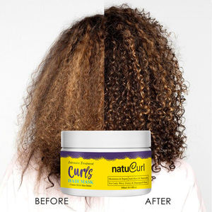 African Kid Curly Hair Care Anti Frizz Colágeno Aceite de coco Tratamiento de reparación profunda Mascarilla para cabello rizado - Product Image 2