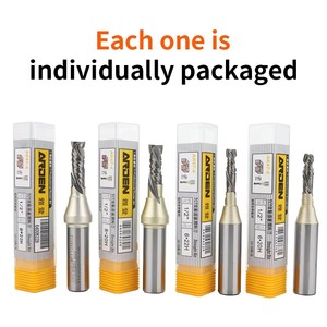 เราเตอร์ TCT แบบเกลียวแบบบีบอัดเครื่องมือกัด <span class=keywords><strong>CNC</strong></span> แบบโค้งขึ้นลงสำหรับตัดกัดไม้ - Product Image 4