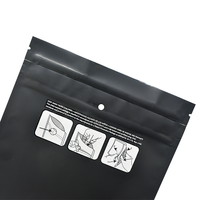 Sacs Mylar noirs personnalisés 4x5 avec boîte, emballage alimentaire refermable pour biscuits, gommes et aliments pour animaux de compagnie, thermoscellables