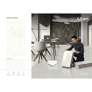 Azulejos de porcelana de mármol artificial cuadrado de 600x1200 de varios colores de diseño moderno Uso de pared interior Ladrillo refractario Resistente al desgaste - Product Image 1