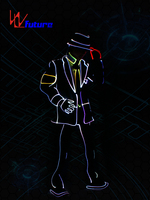Costume de danse LED Tron MJ, costume de danse hip-hop, veste lumineuse Michael Jackson