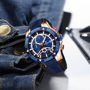 Reloj de Cuarzo para Hombre REWARD RD83013M, Cronógrafo Deportivo, Fecha Automática, Resistente al Agua 30m, Correa de Silicona, Relojes para Hombre - Product Image 4