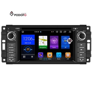Podofo pour Jeep/<span class=keywords><strong>Dodge</strong></span>/Ram/Chrysler 8 Core Android Lecteur DVD de voiture 6.2 "<span class=keywords><strong>Autoradio</strong></span> stéréo Carplay/Android Auto/GPS/WIFI/4G/RDS/DSP - Product Image 1