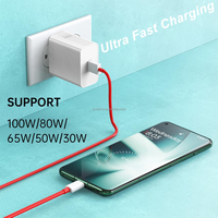 Chargeur SuperVooc 100W pour OnePlus, bloc de charge rapide USB, adaptateur secteur avec câble USB pour OnePlus 13 12 13R 11 10 9 Pro