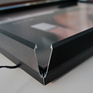 Tùy Chỉnh <span class=keywords><strong>LED</strong></span> Siêu Mỏng Nhôm Phim Áp phích Ánh Sáng Hộp Dấu Hiệu Hình Ảnh Màu Đen Khung Mỏng Snap <span class=keywords><strong>LED</strong></span> <span class=keywords><strong>Menu</strong></span> Ánh Sáng Hộp - Product Image 5