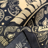 Op maat gemaakte duivel paisley print katoenen bandana sjaal outdoor hiphop stijl multifunctioneel aangepast logo machinaal gehaakt hoge kwaliteit