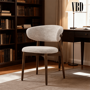 Silla <span class=keywords><strong>de</strong></span> Comedor Duradera <span class=keywords><strong>de</strong></span> Madera Maciza con Reposabrazos y Tapicería <span class=keywords><strong>de</strong></span> Terciopelo para Uso en Hogares, Salas <span class=keywords><strong>de</strong></span> Estar, Restaurantes y Cafeterías - Product Image 5
