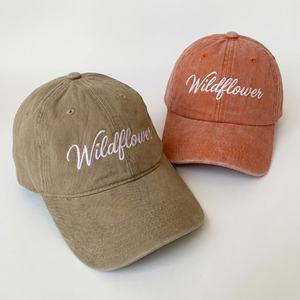 Custom 6 Panel Embroidery Logo Baseball Caps Washed Cotton Unstructured <b>Dad</b> <b>Hats</b> - Product Image 1