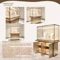 Comptoir de présentation de bijoux de luxe avec éclairage LED, vitrine en verre, armoire de rangement pour bijouteries, montres, boutiques, centres commerciaux