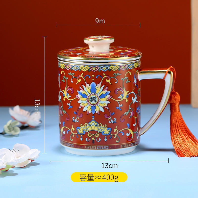 400ml-tasse de séparateur de thé nafu rouge