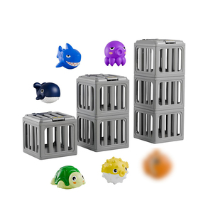 Jouet aquatique pulvérisateur flottant en caoutchouc, animaux marins 3D, ensemble <span class=keywords><strong>de</strong></span> bain pour bébé, jeux <span class=keywords><strong>de</strong></span> <span class=keywords><strong>douche</strong></span>, kits <span class=keywords><strong>de</strong></span> tous types avec cage, en vente - Product Image 1