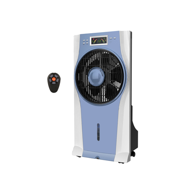 Remote Control Mobile Floor Standing Electric Air Cooler with Water Cooling Mist Humidifier and Ventilation Blower Function