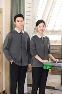 Uniforme de nettoyage d'hôtel 2023-45, tenue professionnelle à manches longues pour l'automne et l'hiver, pour le personnel d'entretien ménager et le service en chambre - Product Image 6