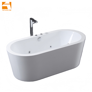 Baignoire contemporaine autoportante à jets en acrylique Lumière LED Trempage simple et jaccuzzies pour salle de bain | Hôtel certifié Cupc - Product Image 1