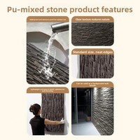 Panneaux muraux décoratifs modernes en mousse PU de qualité supérieure pour salle de bain, hôtel, villa et usage extérieur avec installation rapide