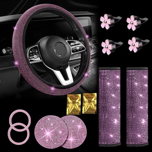Protector Universal para <span class=keywords><strong>Volante</strong></span> de Coche, Brillante, <span class=keywords><strong>con</strong></span> Cristales de Imitación, Diamantes, para Mujer - Product Image 5
