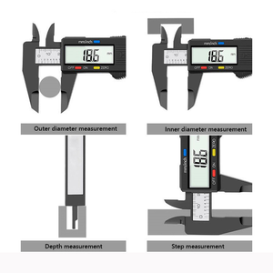 Qiye LCD écran étrier Vernier outil de mesure 6 "150 MM plastique étanche électronique affichage numérique Vernier pied à coulisse - Product Image 4