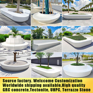 G026 Outdoor GRC Concrete Tree Pool planter Creative <b>Indoor</b> Seating chair Tectonite Decorative Stool <b>for</b> Public place Outdoor - Product Image 3