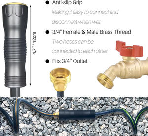 Tuyau d'arrosage enroulable léger et durable en <span class=keywords><strong>EVA</strong></span>, résistant aux UV, haute pression, personnalisable avec marque privée, pour l'irrigation des jardins - Product Image 4