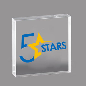 Espositore da banco in acrilico trasparente con logo, blocco personalizzabile con stampa o incisione, targhetta da scrivania ispirazionale, blocco in acrilico per marchio - Product Image 4