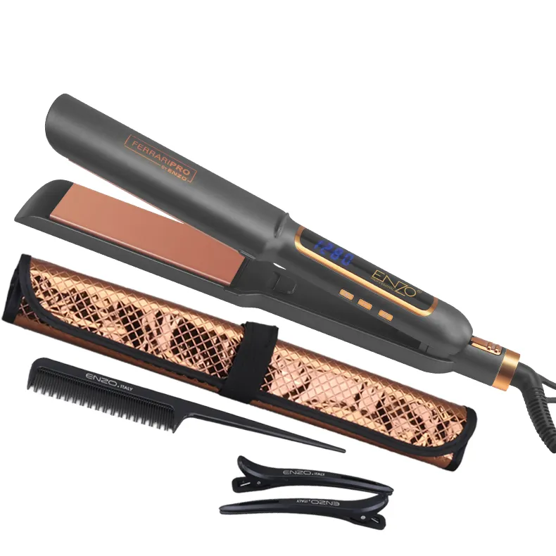 ENZO Großhandel Beauty Care Produkt Titan und Keramik platte Tragbarer Haarkamm Elektrischer Haar glätter Für Afrikaner
