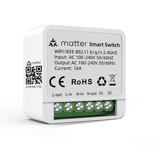 <span class=keywords><strong>Module</strong></span> de relais intelligent mini SIXWGH Matter 16A, <span class=keywords><strong>WiFi</strong></span> sans fil, compatible avec Siri, HomeKit, Alexa, 2,4 GHz, interrupteur intelligent <span class=keywords><strong>WiFi</strong></span> pour l'éclairage - Product Image 2