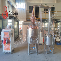 Penyuling minyak esensial lavender 600L, peralatan distilasi minyak esensial tembaga penyuling embun murni