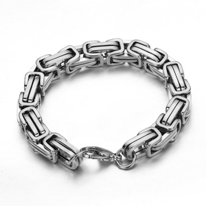 Men's <b>Titanium</b> Steel Bracelet Geometric Link <b>Chain</b> Hip Hop Street Style Jewelry CE522 - Product Image 2